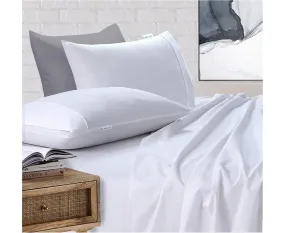 100% Egyptian Cotton 500TC White King Bed Sheets Set, Elan Linen