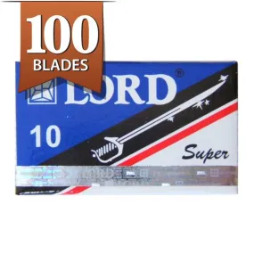 100 Lord Super Stainless Double-Edge Safety Razor Blades