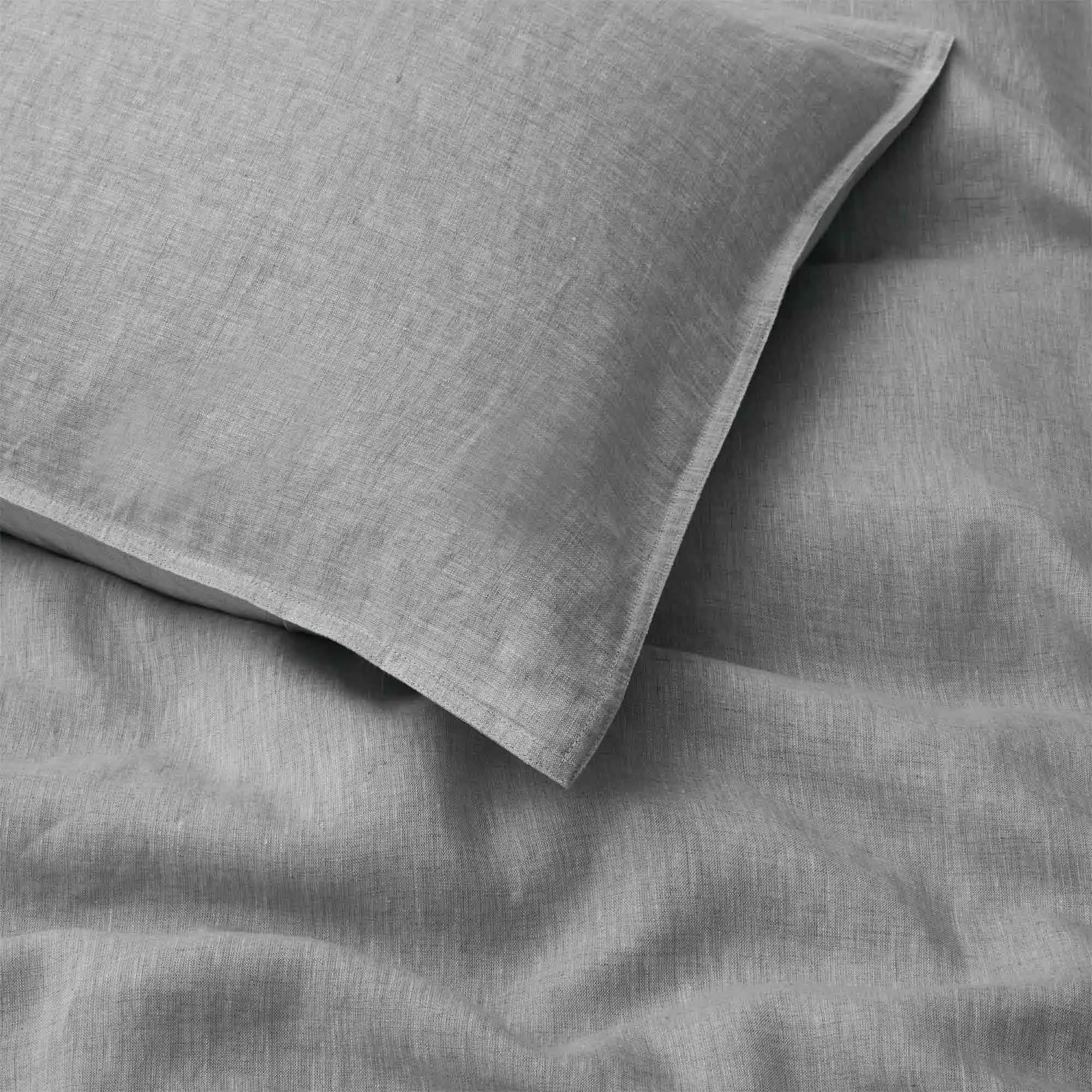 100% Premium Flax Linen Duvet Cover Set with Pillowcases Breathable Moisture Wicking