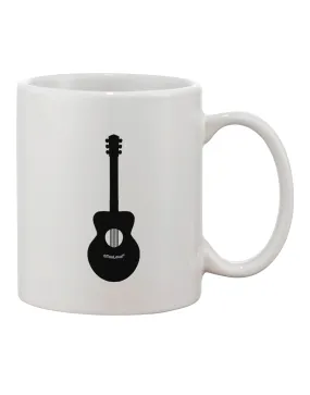 11 oz Coffee Mug with Cool Musician Acoustic Guitar Print - Expertly Crafted by TooLoud