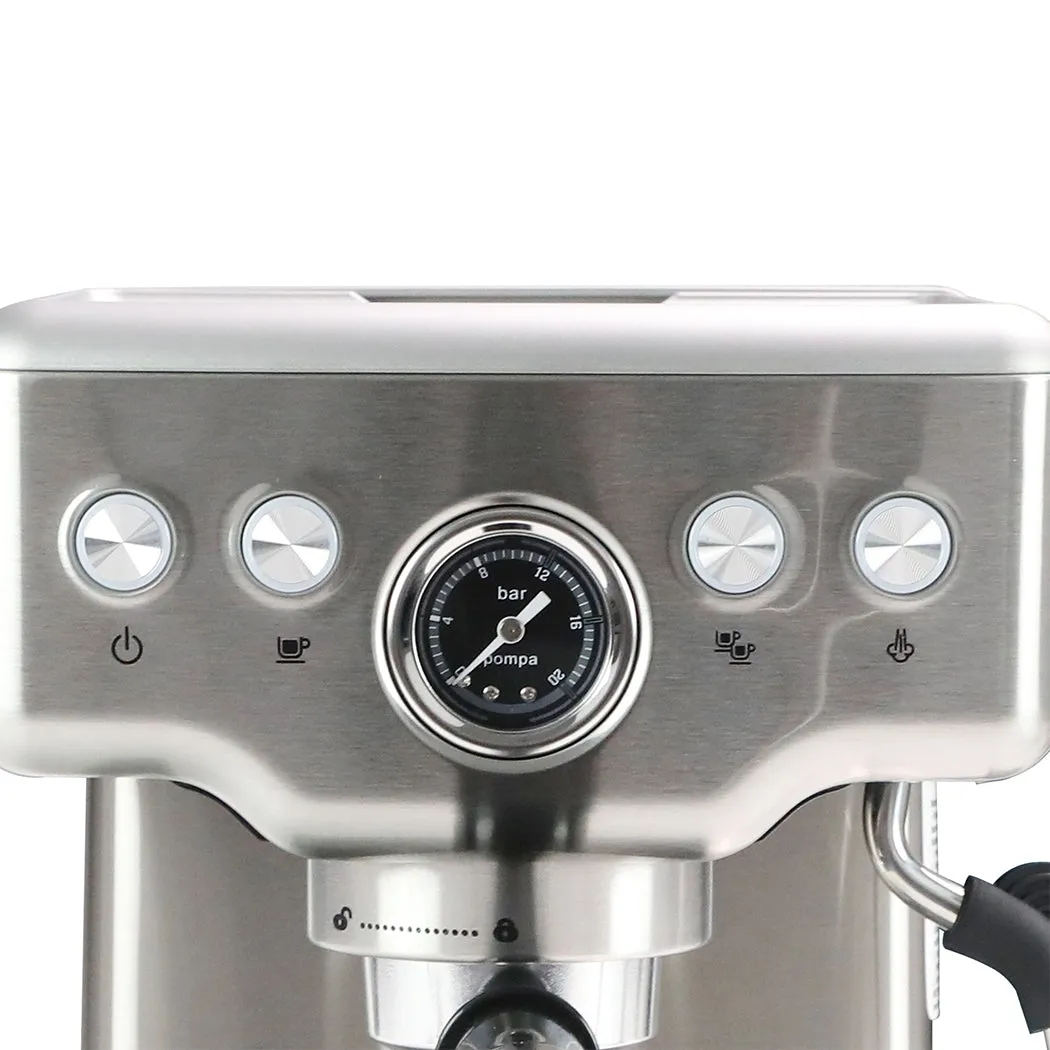 20 Bar Coffee Machine Espresso Maker with Milk Frother - Silver