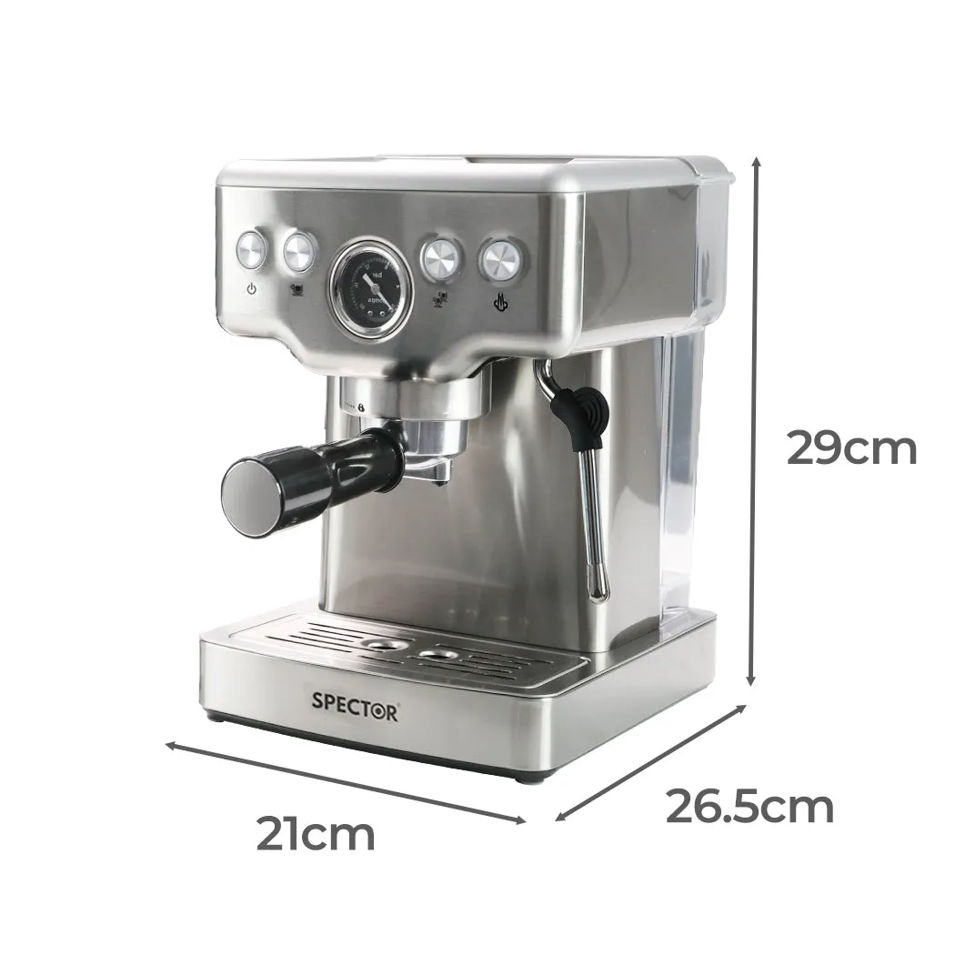 20 Bar Coffee Machine Espresso Maker with Milk Frother - Silver