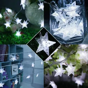 30 Battery Operated Star Lights Cool White