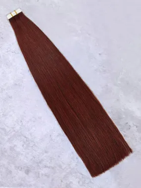 #36J Dark Cherry｜Luxury, Russian-Mongolian, Tape Extensions