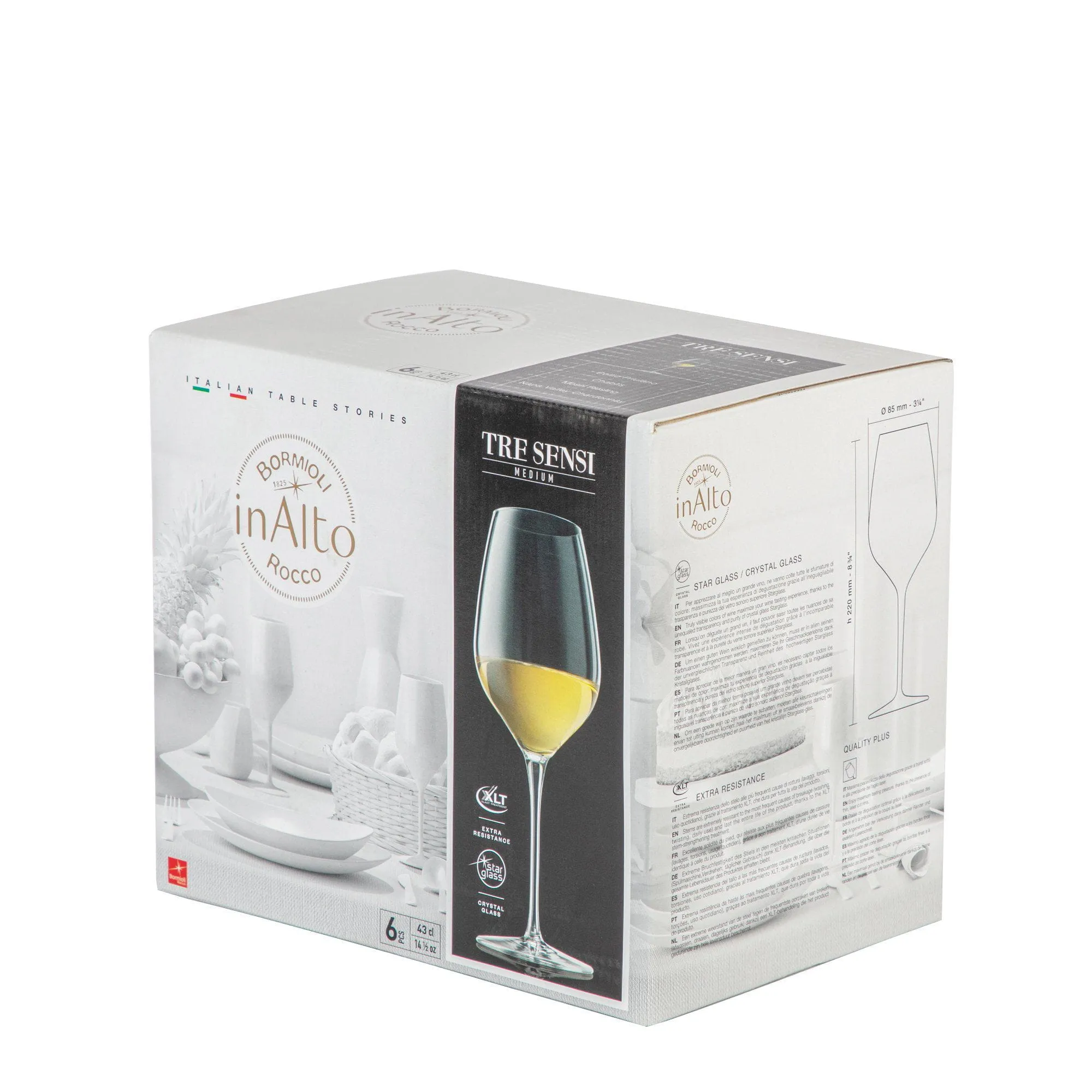 430ml Inalto Tre Sensi Wine Glasses - Pack of 12 - By Bormioli Rocco