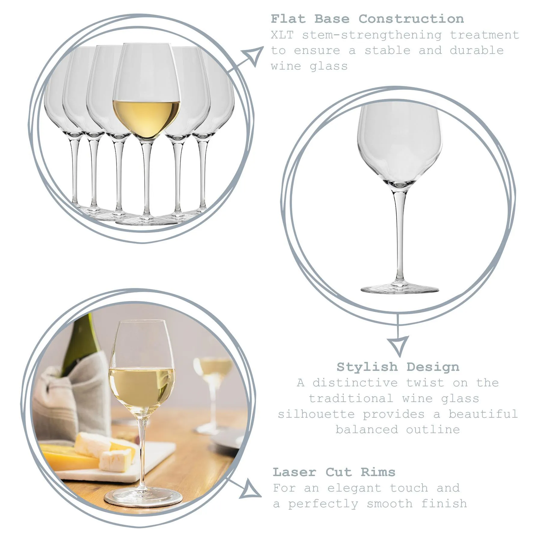 430ml Inalto Tre Sensi Wine Glasses - Pack of 12 - By Bormioli Rocco