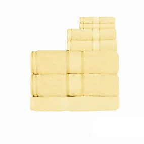 550gsm Cotton 7 Pce Bath Sheet Set Yellow