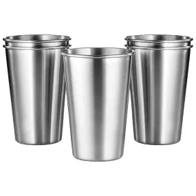 5Pack Stainless Steel Pint Cups Shatterproof Cup