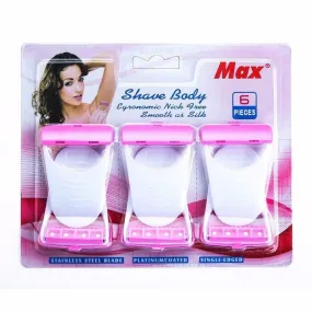 6 pcs. Women's Disposable Razor for Body and Bikini Shaving Blades