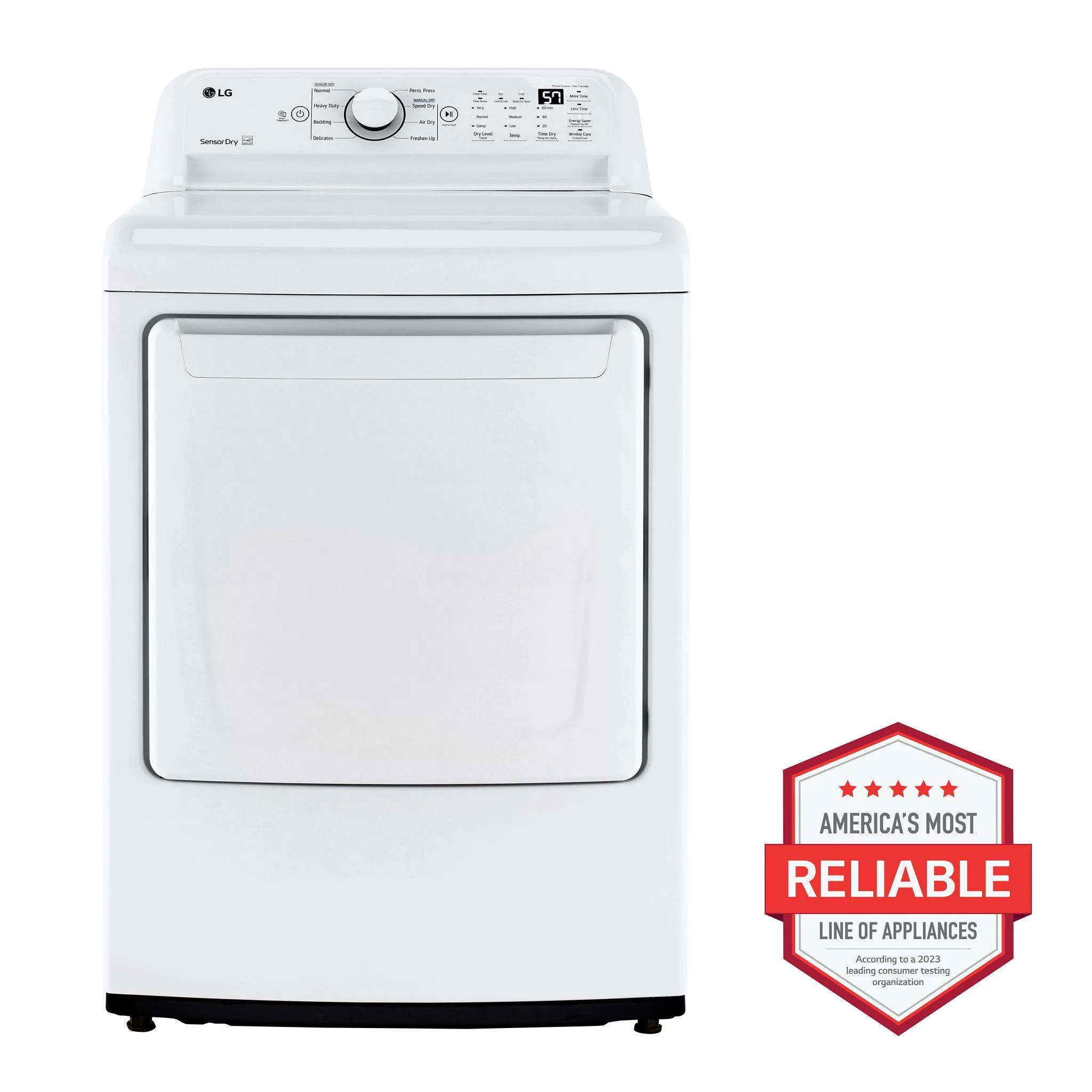 7.3 cu. ft. Ultra Large Capacity Gas Dryer with Sensor Dry Technology - (DLG7001W)