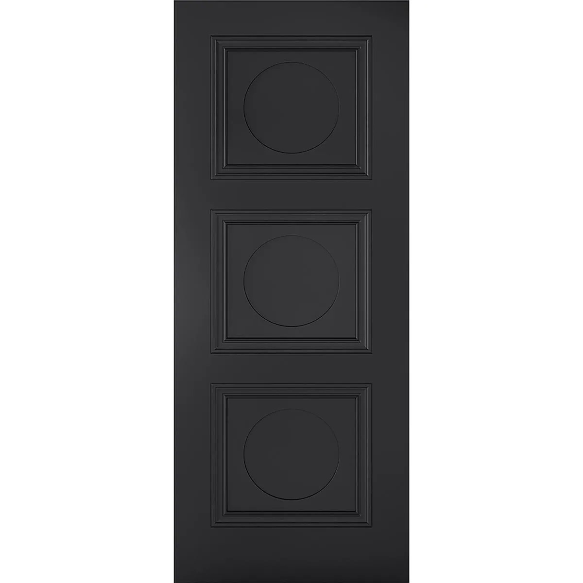 Antwerp 3 Panel Black Primed Absolute Evokit Double Pocket Door