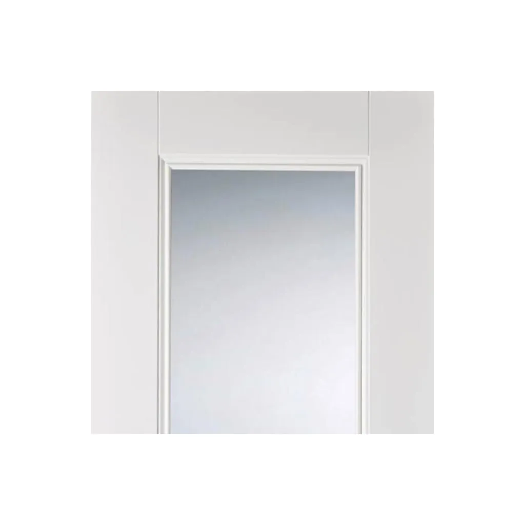 Arnhem 1L 1 Panel Single Evokit Pocket Door - Clear Glass - White Primed