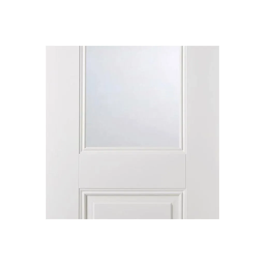 Arnhem 1L 1 Panel Single Evokit Pocket Door - Clear Glass - White Primed