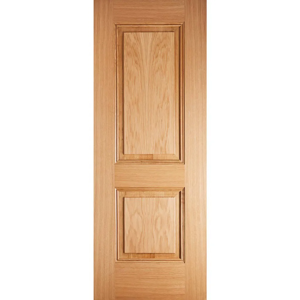 Arnhem 2 Panel Oak Fire Door Pair - 1/2 Hour Fire Rated - Prefinished