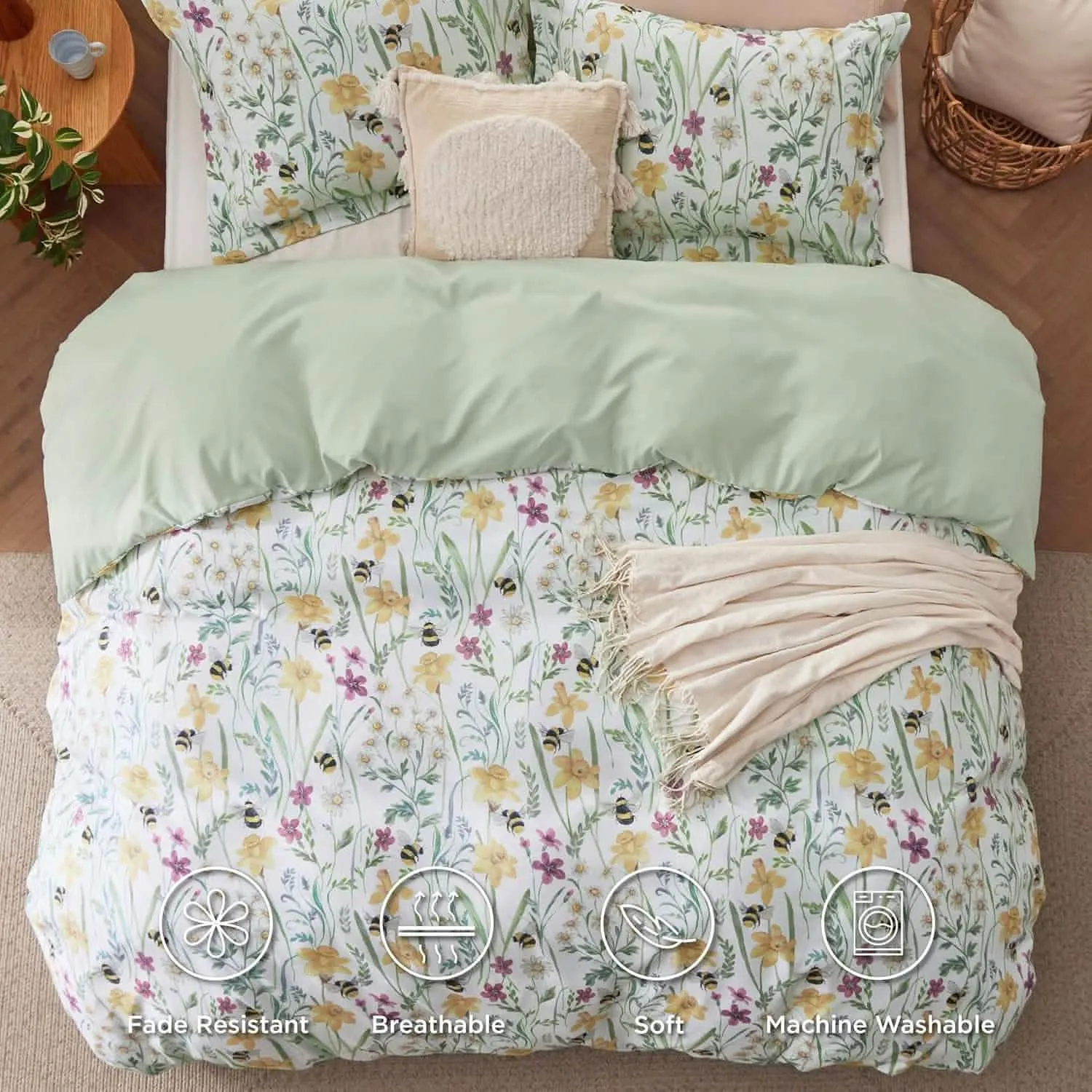 Bedsure Reversible Duvet Cover Set