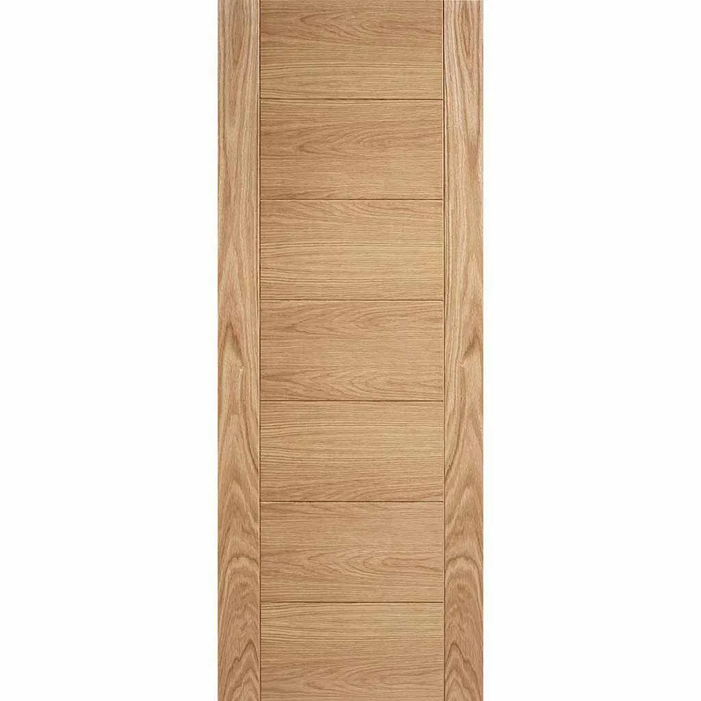 Bespoke Carini 7 Panel Oak Flush Door - 4 Door Maximal Wardrobe and Frame Kit - Prefinished