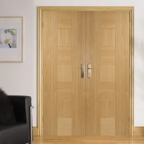 Bespoke Fire Internal Door Pair, Catalonia Oak Pair - 1/2 Hour Fire Rated - Prefinished