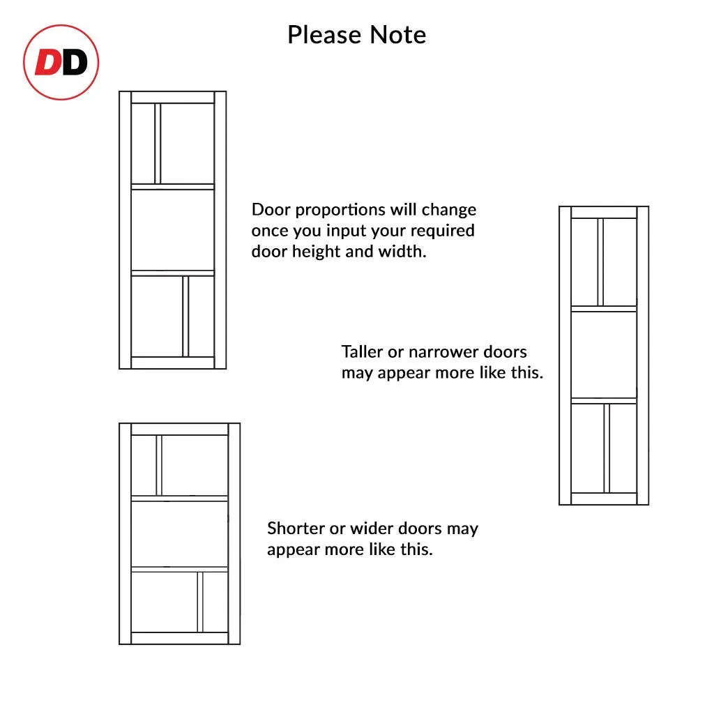 Bespoke Handmade Eco-Urban® Arran 5 Pane Double Absolute Evokit Pocket Door DD6432SG Frosted Glass - Colour Options