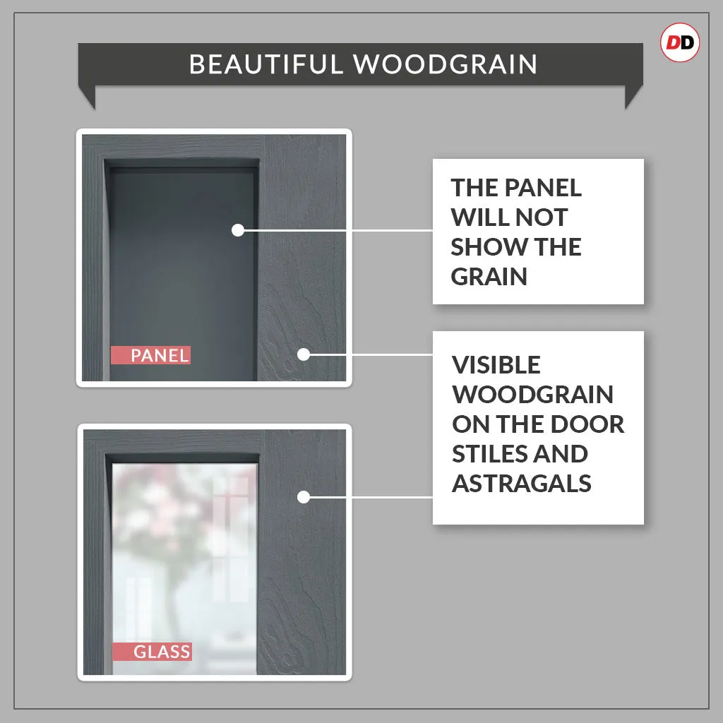 Bespoke Handmade Eco-Urban® Arran 5 Pane Double Absolute Evokit Pocket Door DD6432SG Frosted Glass - Colour Options