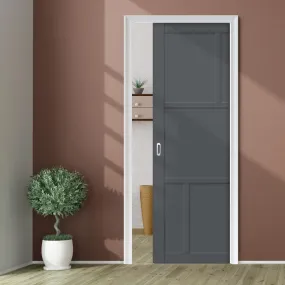 Bespoke Handmade Eco-Urban® Arran 5 Panel Single Evokit Pocket Door DD6432 - Colour Options