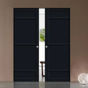 Bespoke Handmade Eco-Urban® Malvan 4 Panel Double Absolute Evokit Pocket Door DD6414 - Colour Options