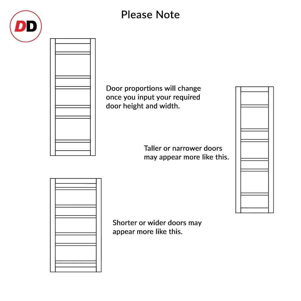 Bespoke Handmade Eco-Urban® Metropolitan 7 Panel Single Evokit Pocket Door DD6405 - Colour Options