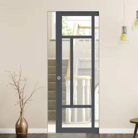 Bespoke Handmade Eco-Urban® Morningside 5 Pane Single Absolute Evokit Pocket Door DD6437G Clear Glass - Colour Options