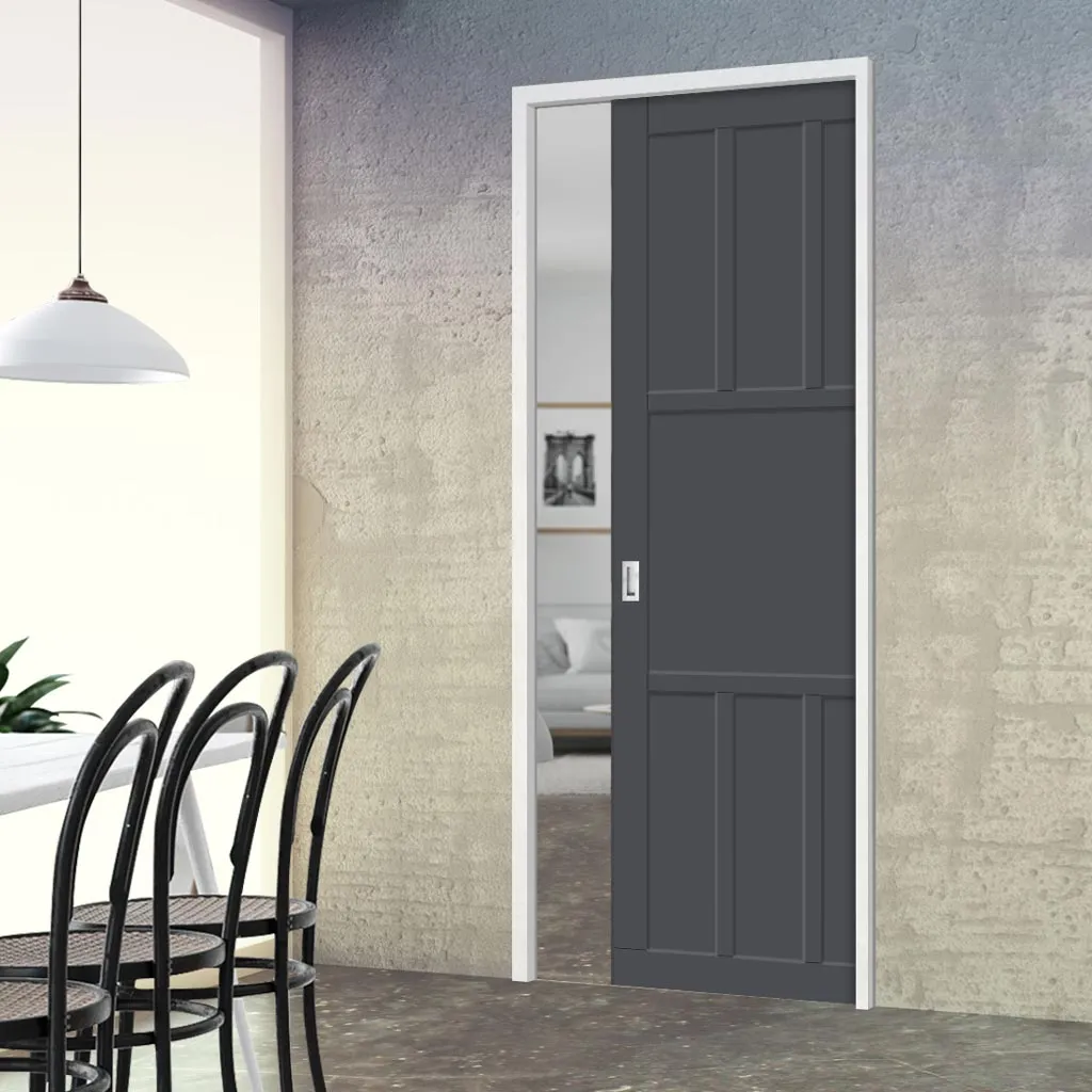 Bespoke Handmade Eco-Urban® Queensland 7 Panel Single Evokit Pocket Door DD6424 - Colour Options