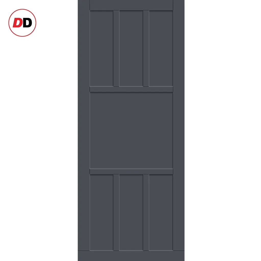 Bespoke Handmade Eco-Urban® Queensland 7 Panel Single Evokit Pocket Door DD6424 - Colour Options