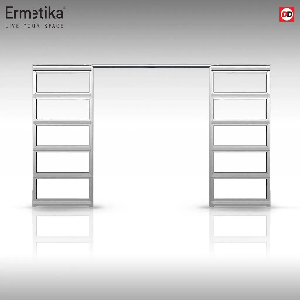 Bespoke Handmade Eco-Urban® Sintra 4 Panel Double Evokit Pocket Door DD6428 - Colour Options