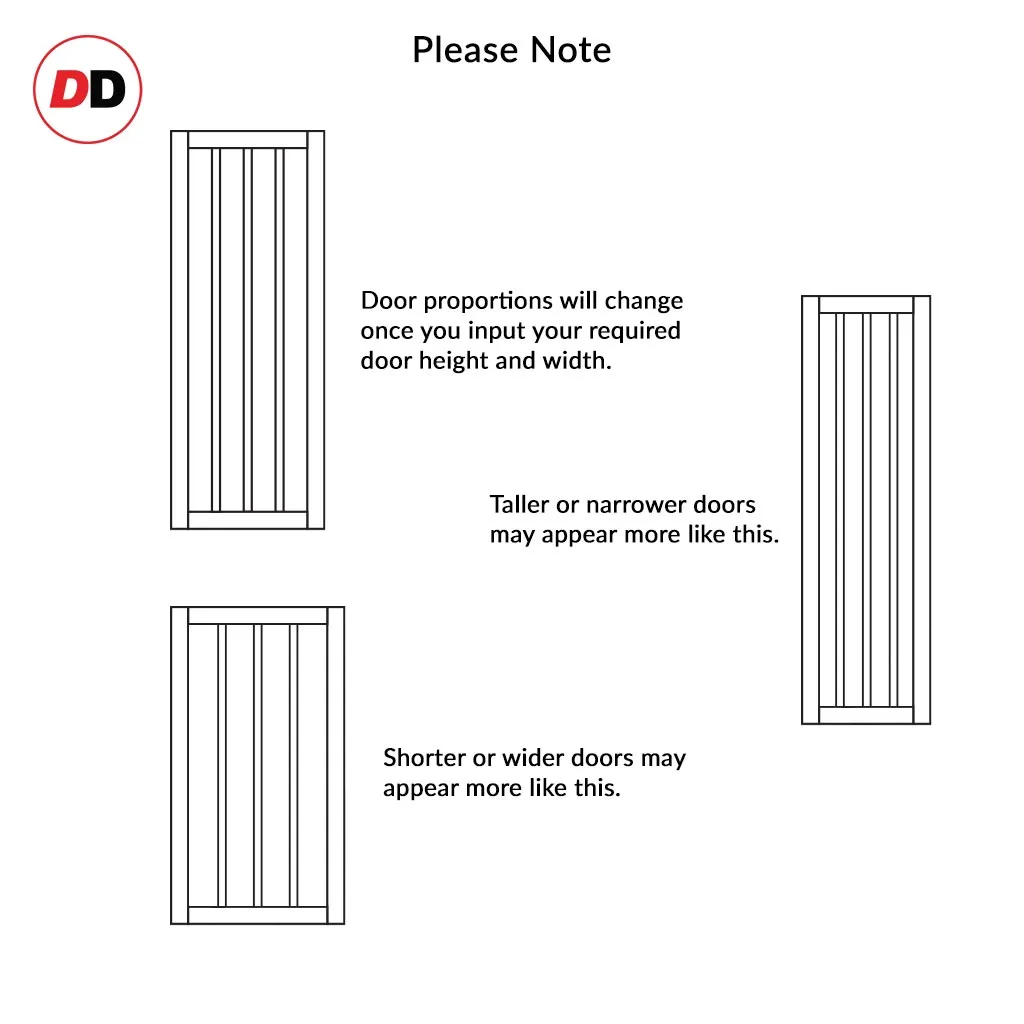 Bespoke Handmade Eco-Urban® Sintra 4 Panel Double Evokit Pocket Door DD6428 - Colour Options