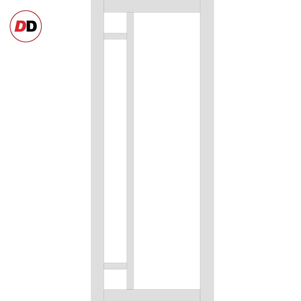 Bespoke Handmade Eco-Urban® Suburban 4 Pane Double Evokit Pocket Door DD6411SG Frosted Glass - Colour Options