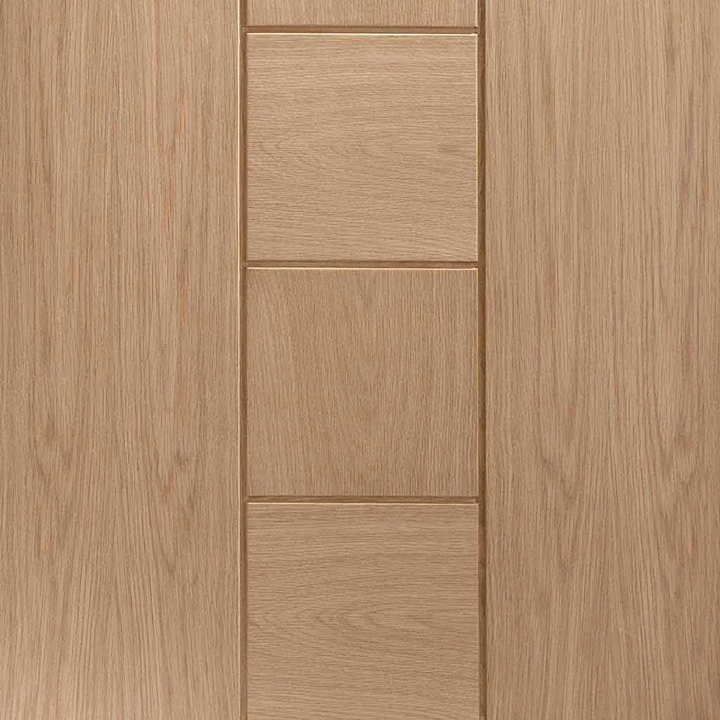 Bespoke Messina Oak Flush 4 Door Maximal Wardrobe and Frame Kit - Prefinished