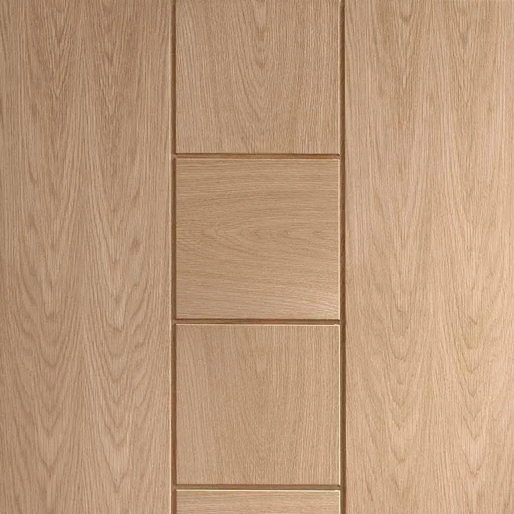 Bespoke Messina Oak Flush 4 Door Maximal Wardrobe and Frame Kit - Prefinished