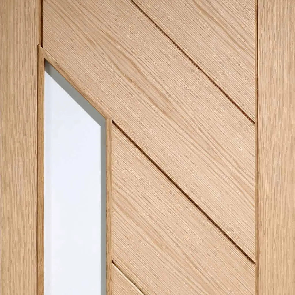 Bespoke Monza Oak Glazed 4 Door Maximal Wardrobe and Frame Kit