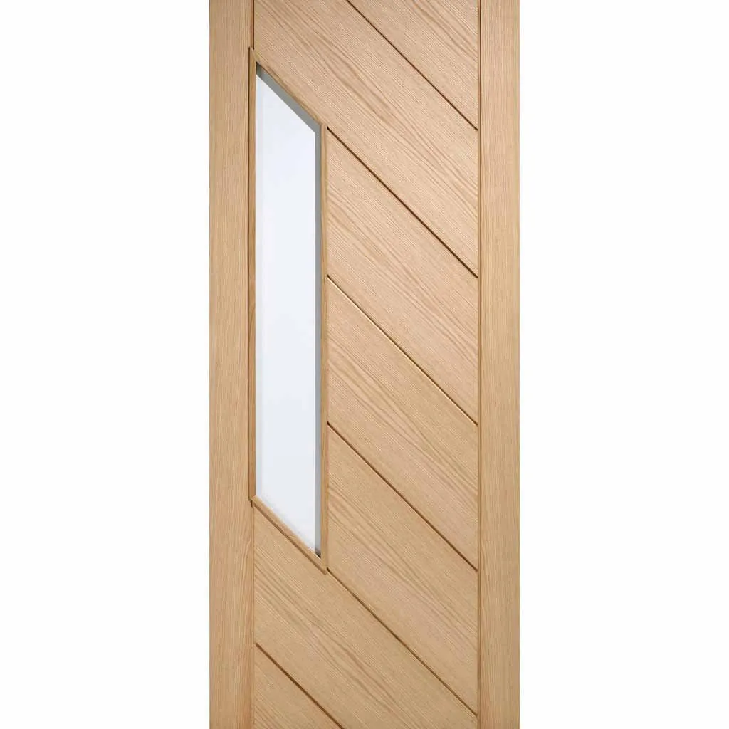 Bespoke Monza Oak Glazed 4 Door Maximal Wardrobe and Frame Kit