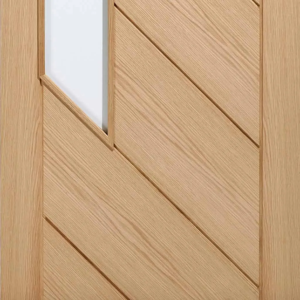 Bespoke Monza Oak Glazed 4 Door Maximal Wardrobe and Frame Kit