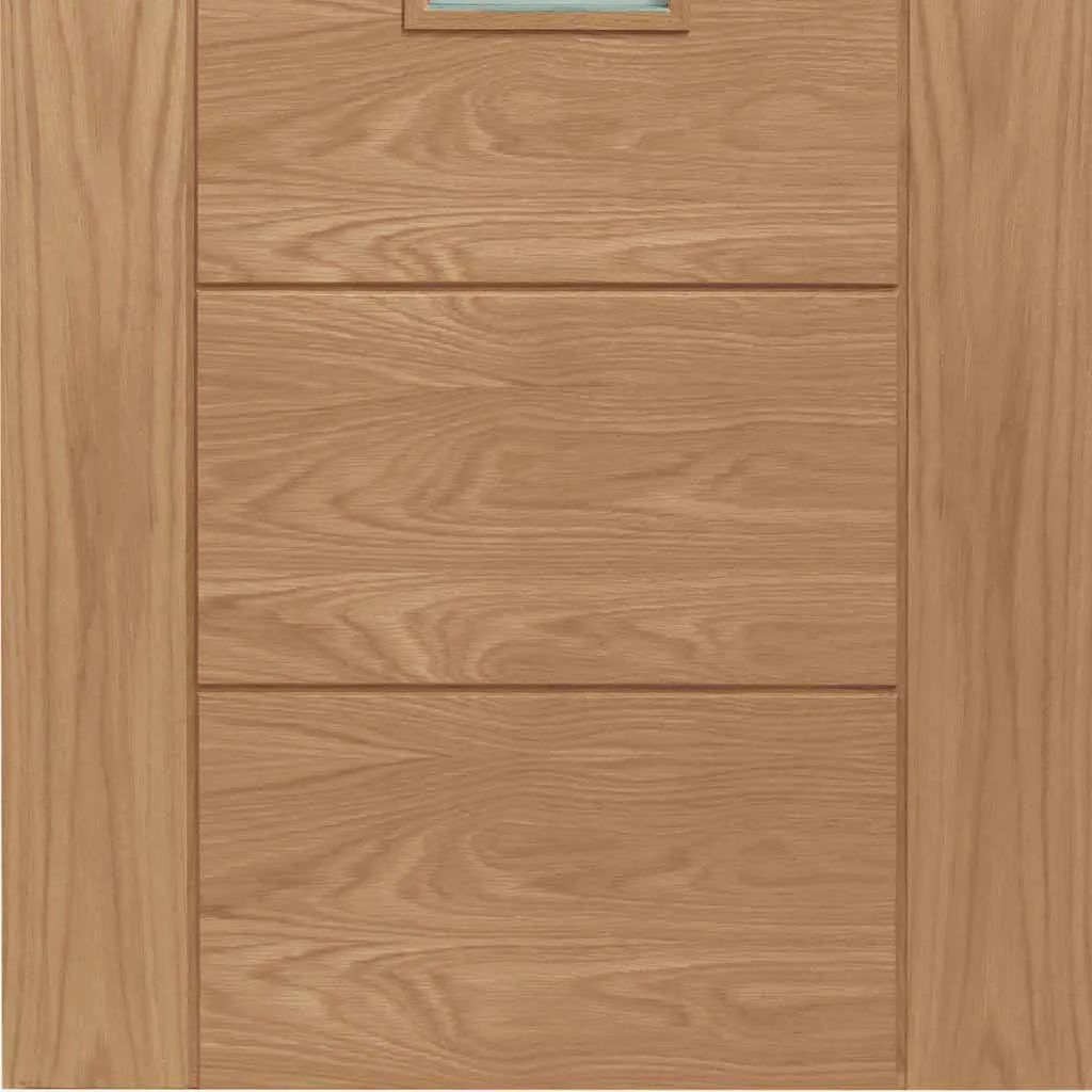 Bespoke Palermo Oak Glazed 4 Door Maximal Wardrobe and Frame Kit - Prefinished