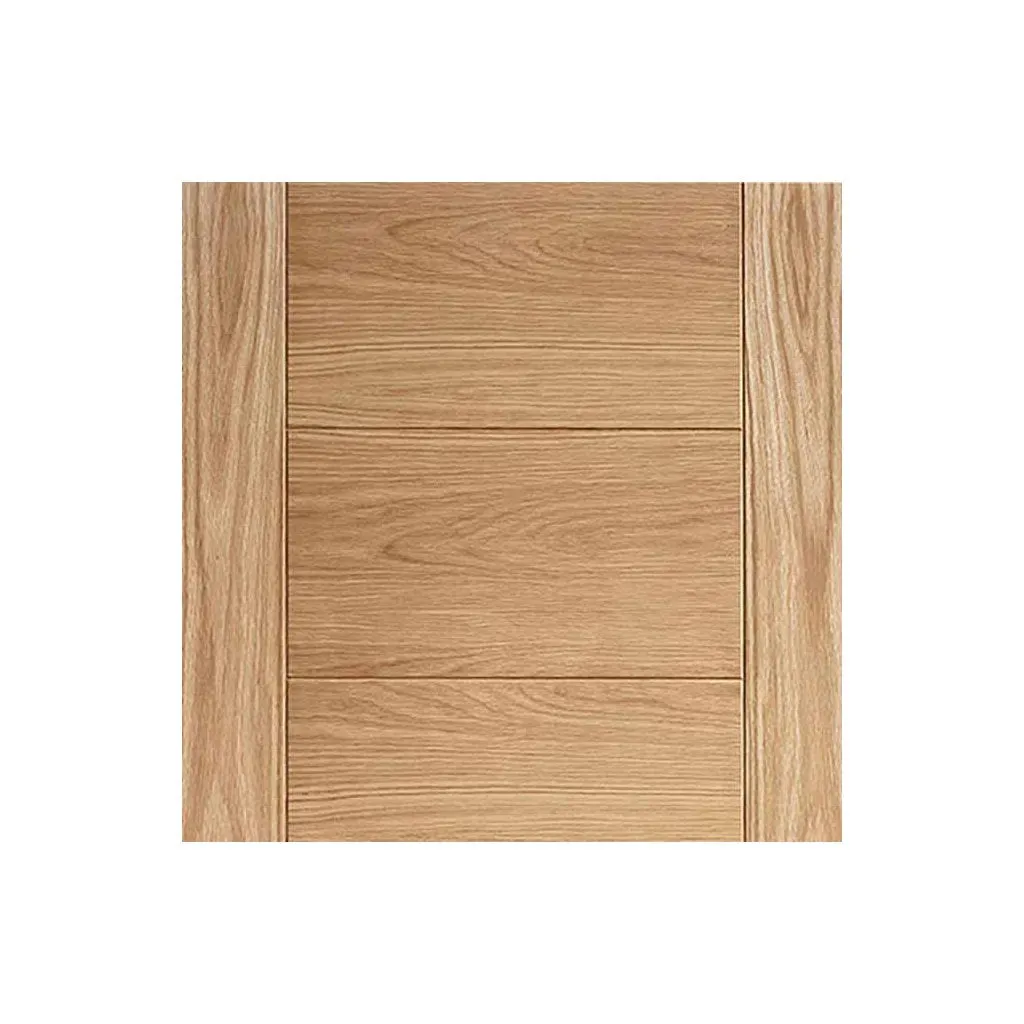 Bespoke Pass-Easi Carini 7 Panel Oak Flush Door - 2 Sliding Doors and Frame Kit - Prefinished