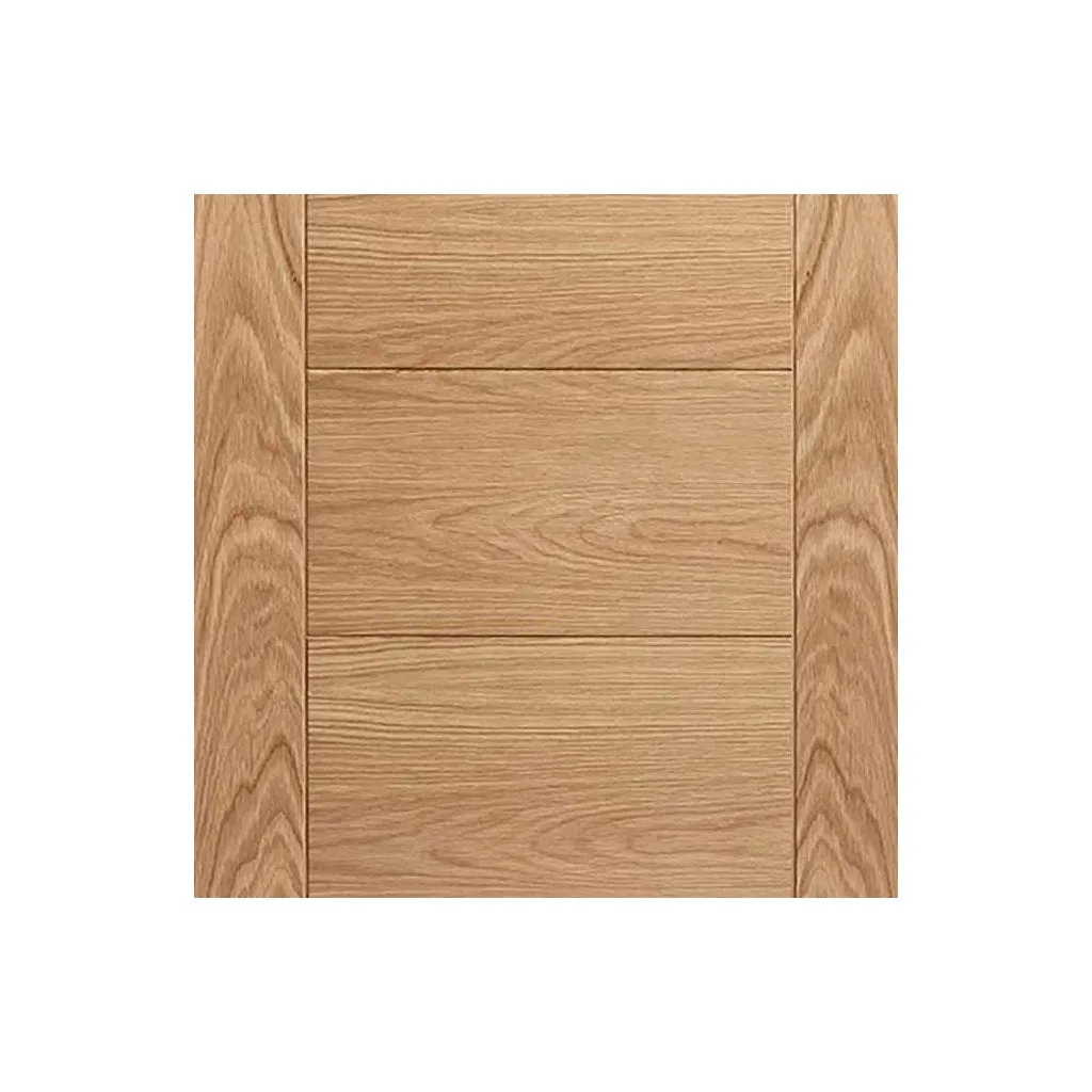 Bespoke Pass-Easi Carini 7 Panel Oak Flush Door - 2 Sliding Doors and Frame Kit - Prefinished