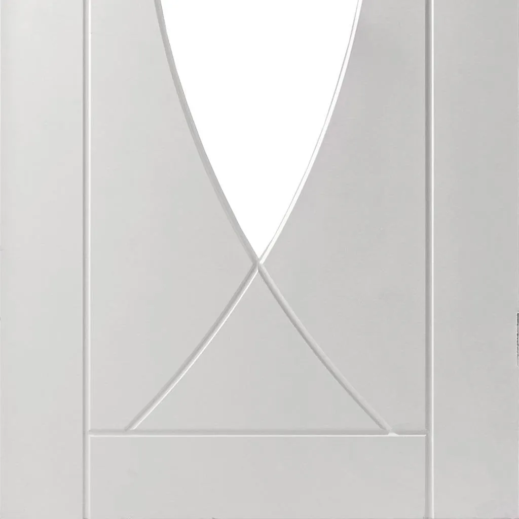 Bespoke Pesaro Glazed 3 Door Maximal Wardrobe and Frame Kit - White Primed