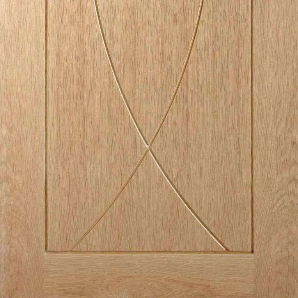 Bespoke Pesaro Oak Flush 2 Door Maximal Wardrobe and Frame Kit - Prefinished