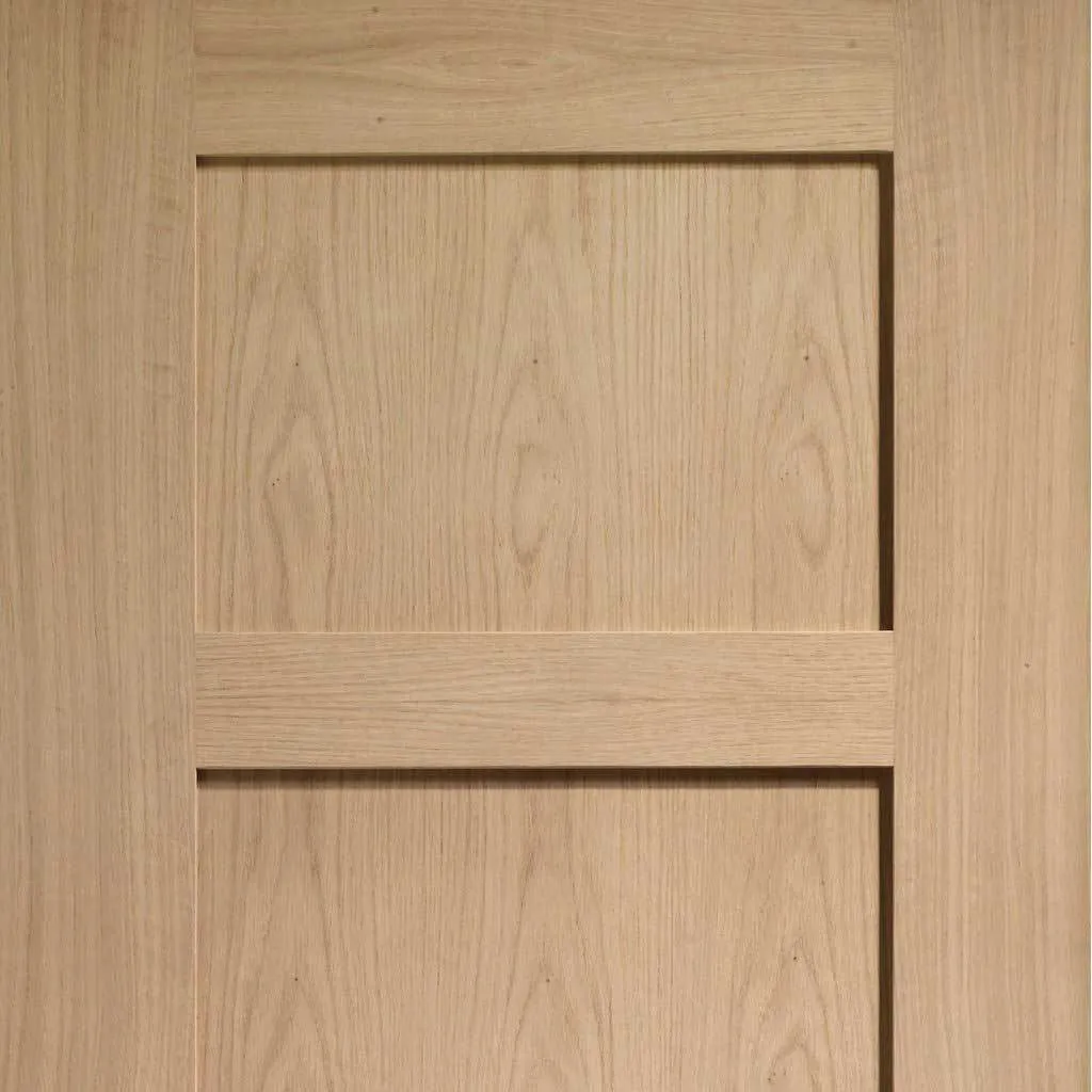 Bespoke Shaker Oak 4 Panel Single Frameless Pocket Door