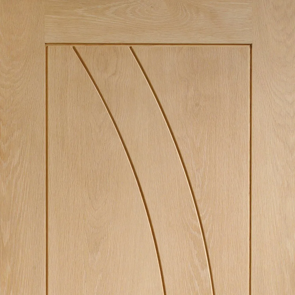 Bespoke Thrufold Salerno Oak Flush Folding 2 1 Door - Prefinished