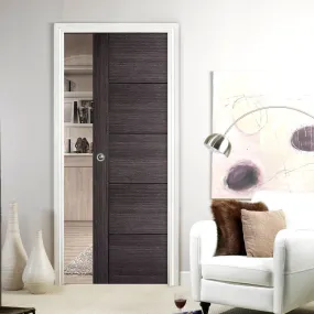 Bespoke Vancouver Ash Grey Single Pocket Door - Prefinished