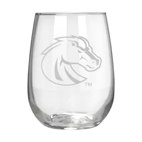 Boise State Broncos 17 oz. Stemless Wine Glass