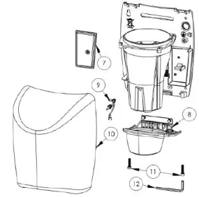 Bradley Part # P15-474A Cover Assy - Alum - White