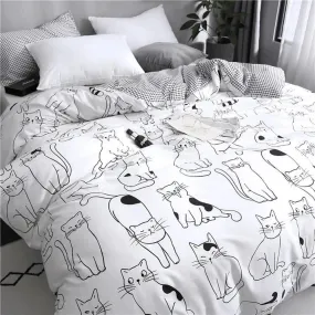 Cartoon Cute Cat Bedding Sets