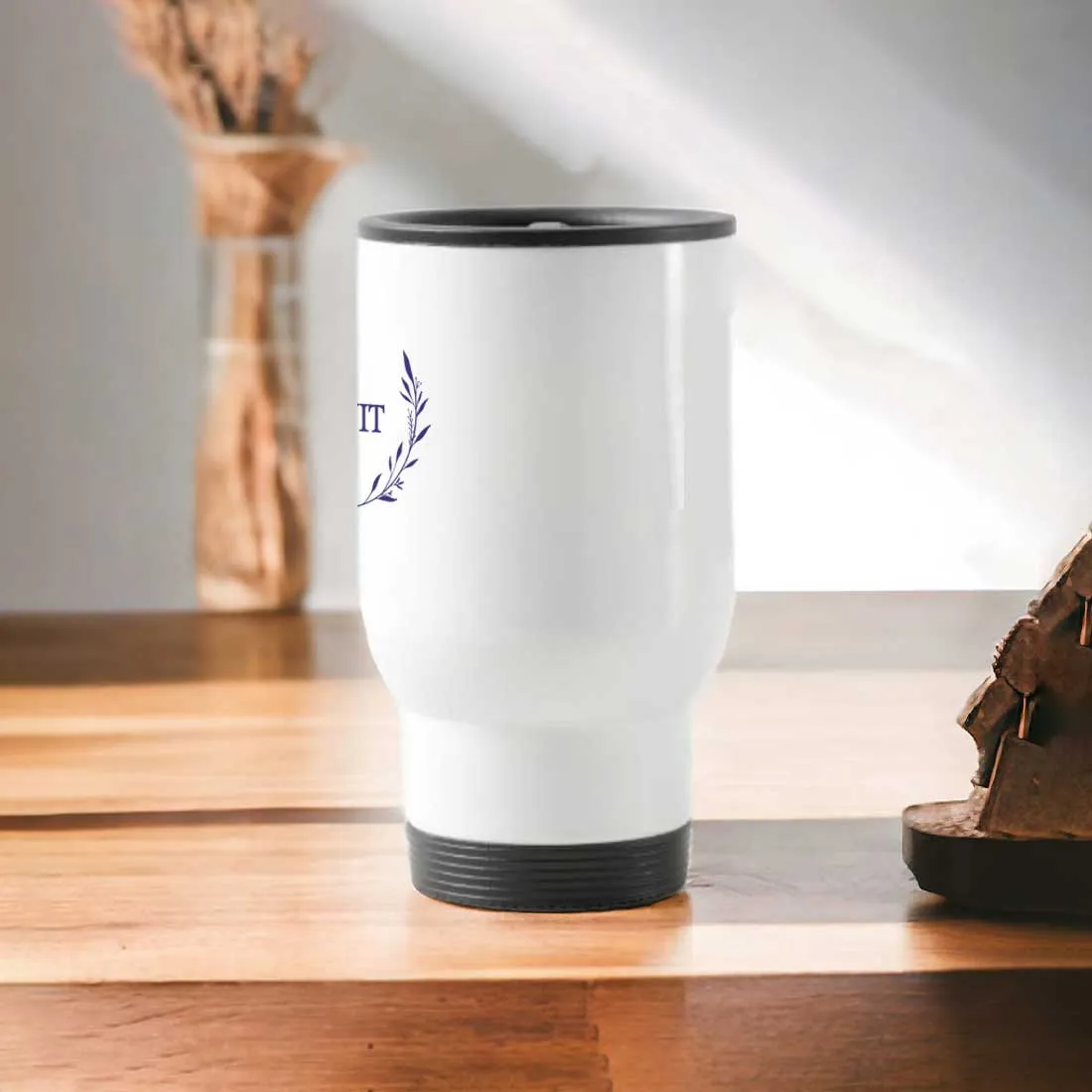 Coffee Travel Mug Insulated - Custom for Car Cup Holder with Lid for Man