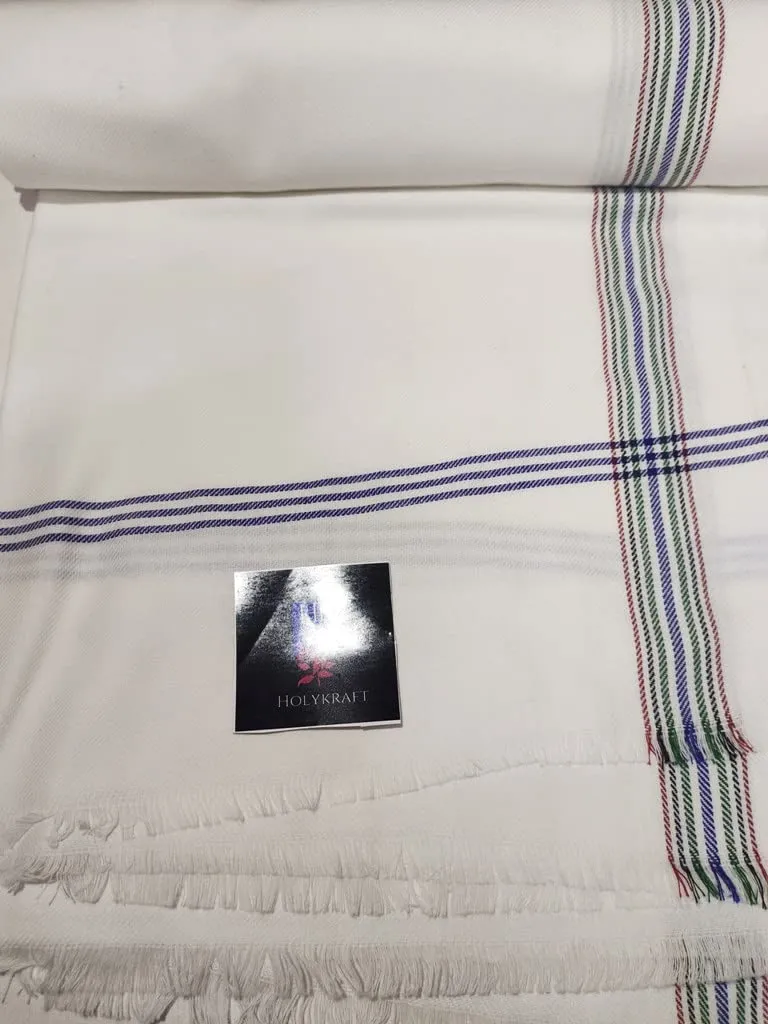 Craft Venture 100% Cotton Soft Beautiful Plain White Single Bed Size Skin Friendly Summer AC Blanket/Khes/Dohar/Top Sheet Set/Chadar (Plain&White)